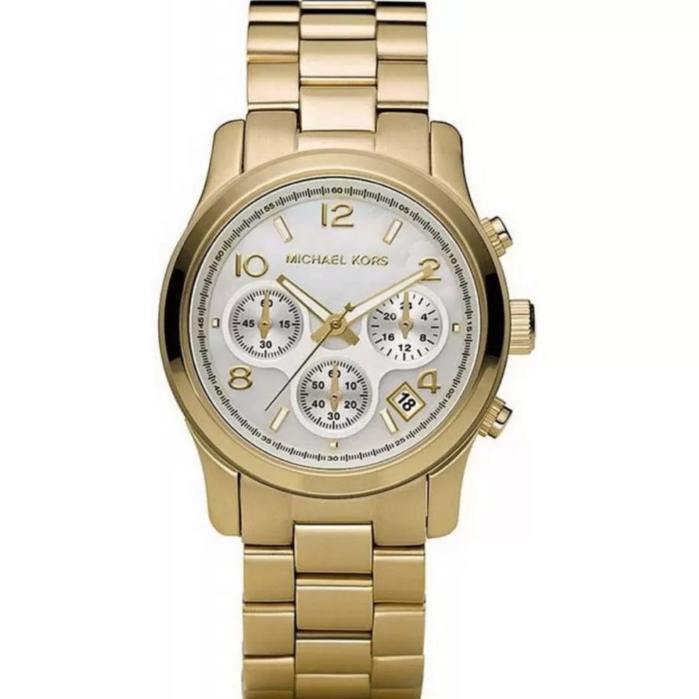 Michael Kors Women's Watch Runway Chronograph Yellow Gold - MK5305
